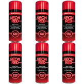 6X Paint Factory Red Fluorescent Neon Spray Paint 200ml Spray Paint